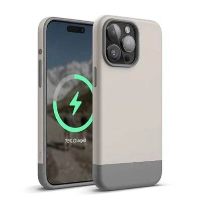 Cover Iphone 15 Pro Magsafe Elago - Stone - Medium Gray